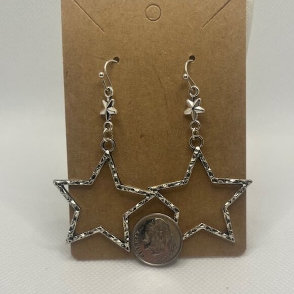 Double Star Earrings - Picture 4 of 4